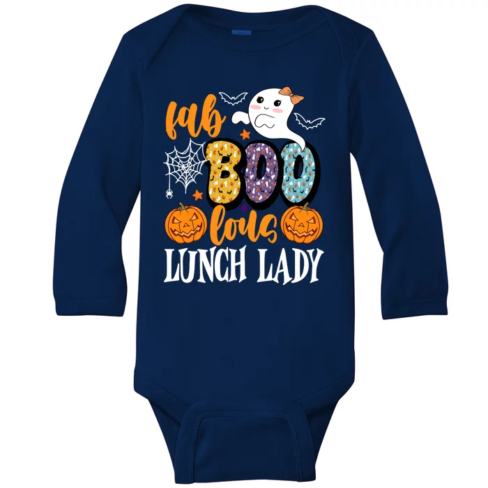 Lunch Lady Boo Halloween Festive Cute Baby Long Sleeve Bodysuit