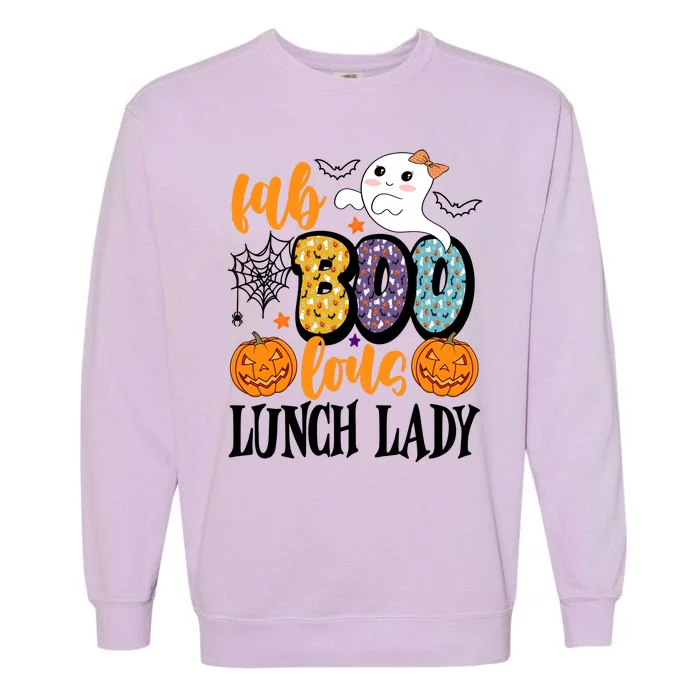 Lunch Lady Boo Halloween Festive Cute Garment-Dyed Sweatshirt