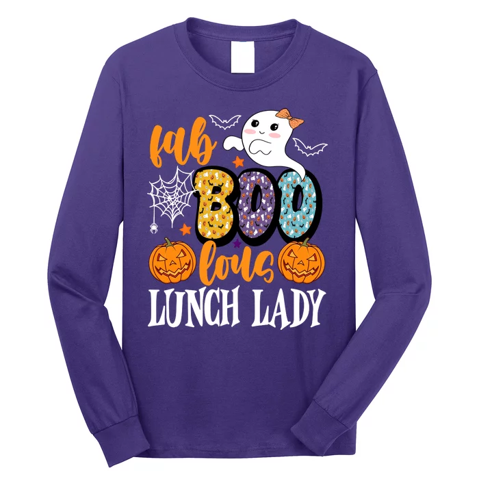 Lunch Lady Boo Halloween Festive Cute Long Sleeve Shirt