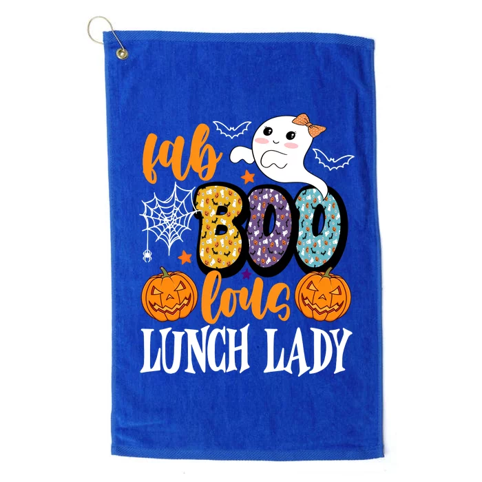 Lunch Lady Boo Halloween Festive Cute Platinum Collection Golf Towel