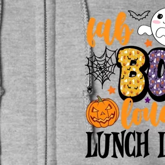 Lunch Lady Boo Halloween Festive Cute Full Zip Hoodie