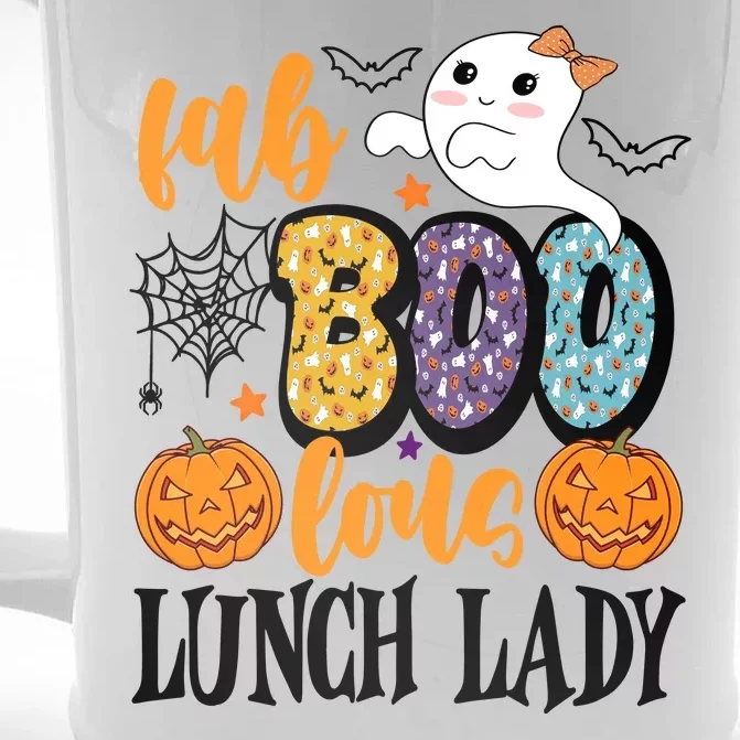 Lunch Lady Boo Halloween Festive Cute Front & Back Beer Stein