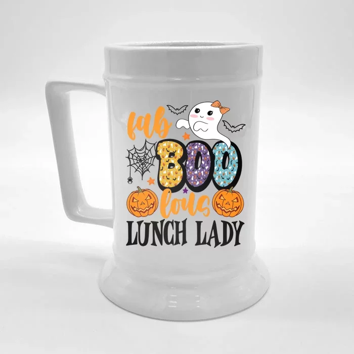 Lunch Lady Boo Halloween Festive Cute Front & Back Beer Stein