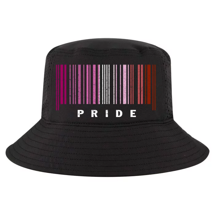 LGBT LESBIAN BARCODE Lesbian Flag LGBTQ Ally Pride Month Cool Comfort Performance Bucket Hat