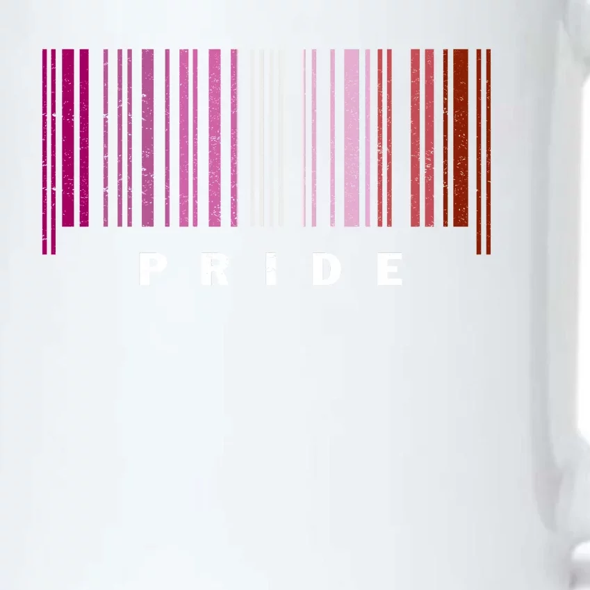 LGBT LESBIAN BARCODE Lesbian Flag LGBTQ Ally Pride Month Black Color Changing Mug