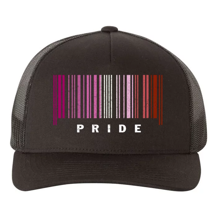 LGBT LESBIAN BARCODE Lesbian Flag LGBTQ Ally Pride Month Yupoong Adult 5-Panel Trucker Hat