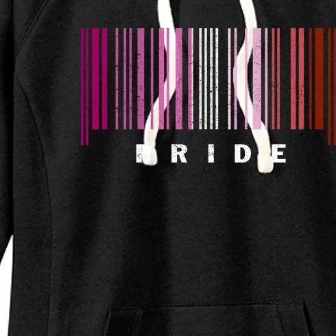 LGBT LESBIAN BARCODE Lesbian Flag LGBTQ Ally Pride Month Women's Fleece Hoodie