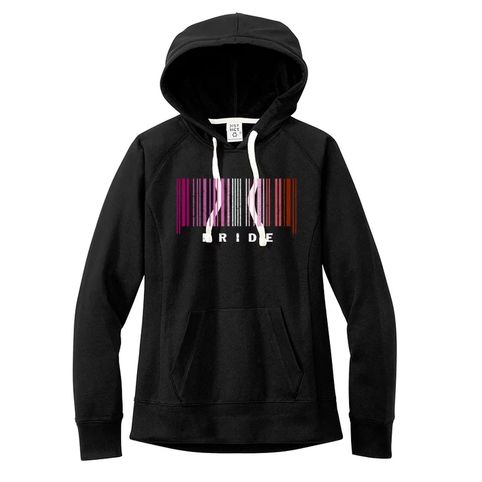 LGBT LESBIAN BARCODE Lesbian Flag LGBTQ Ally Pride Month Women's Fleece Hoodie