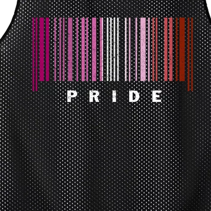 LGBT LESBIAN BARCODE Lesbian Flag LGBTQ Ally Pride Month Mesh Reversible Basketball Jersey Tank