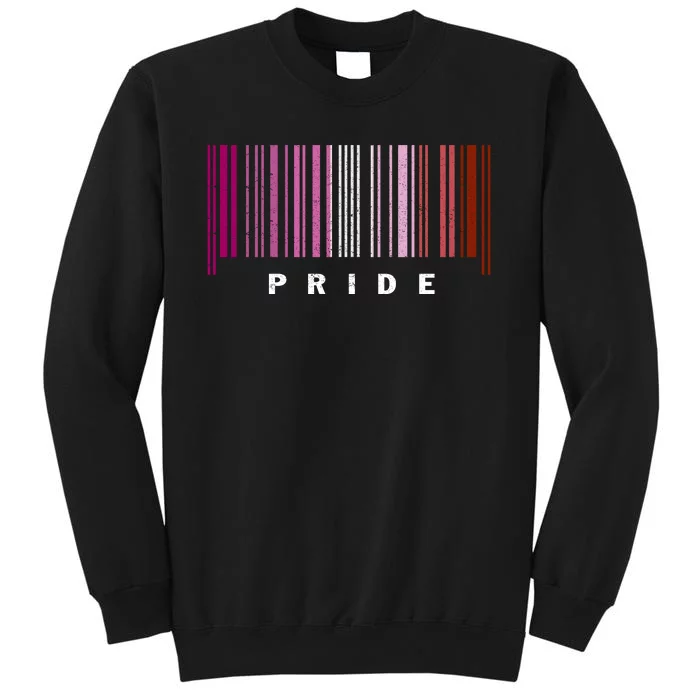 LGBT LESBIAN BARCODE Lesbian Flag LGBTQ Ally Pride Month Tall Sweatshirt