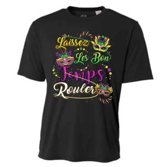 Laissez Les Bon Temps Rouler Mardi Gras Beads Tee Cool Gift Cooling Performance Crew T-Shirt