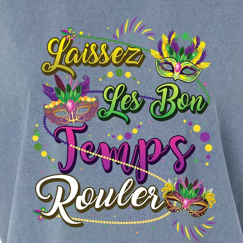 Laissez Les Bon Temps Rouler Mardi Gras Beads Tee Cool Gift Garment-Dyed Women's Muscle Tee