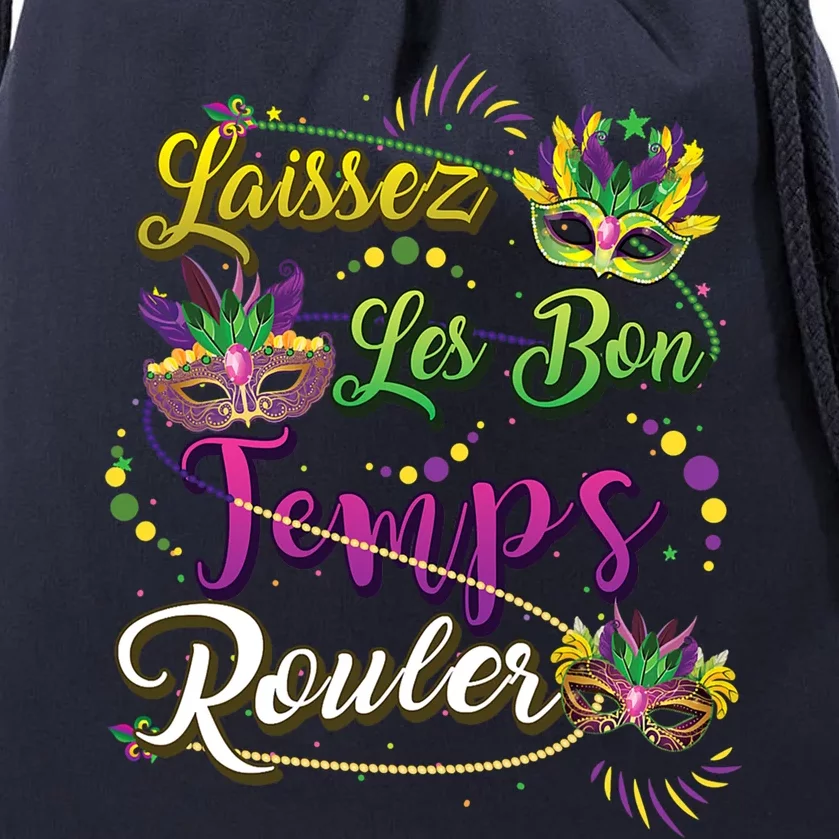 Laissez Les Bon Temps Rouler Mardi Gras Beads Tee Cool Gift Drawstring Bag