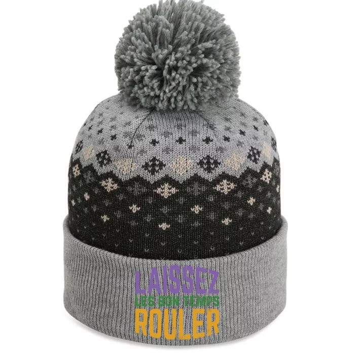 Laissez Les Bon Temps Rouler Mardi Gras Gift The Baniff Cuffed Pom Beanie