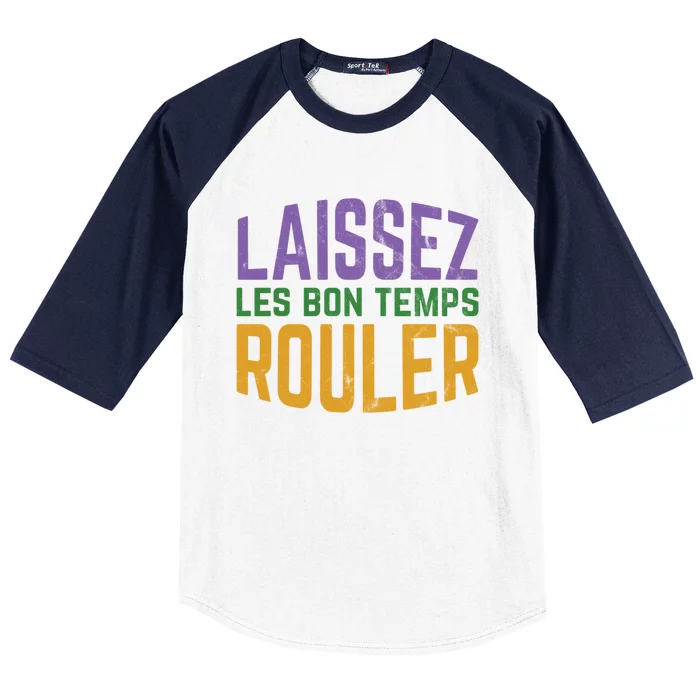 Laissez Les Bon Temps Rouler Mardi Gras Gift Baseball Sleeve Shirt