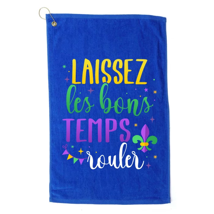 Laissez Les Bons Temps Rouler For Mardi Gras Party Gift Platinum Collection Golf Towel