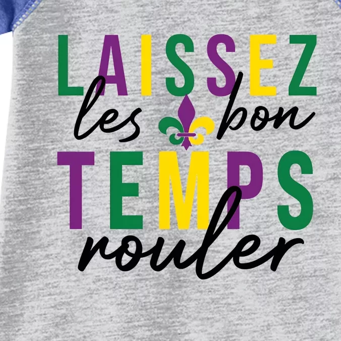 Laissez Les Bon Temps Rouler Mardi Gras Infant Baby Jersey Bodysuit