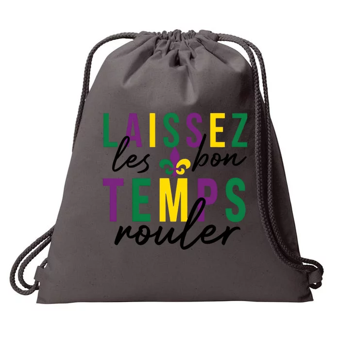 Laissez Les Bon Temps Rouler Mardi Gras Drawstring Bag