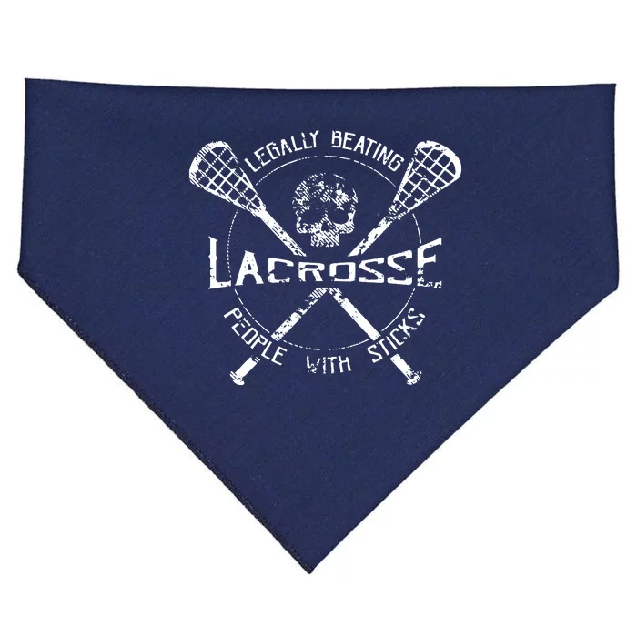 Lacrosse: Legally Beating People With Sticks USA-Made Doggie Bandana