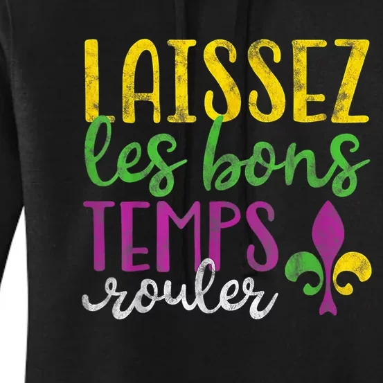 Laissez Les Bons Temps Rouler Mardi Gras New Orleans Women's Pullover Hoodie