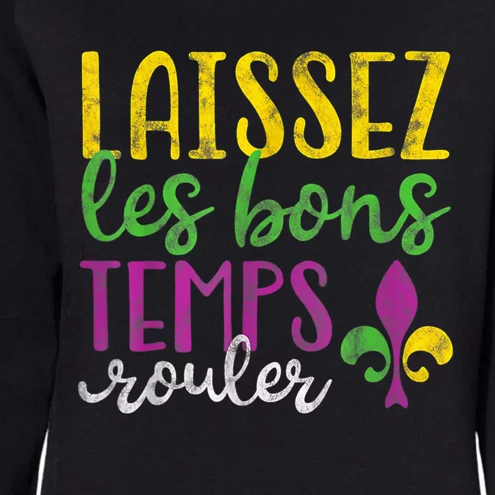 Laissez Les Bons Temps Rouler Mardi Gras New Orleans Womens California Wash Sweatshirt