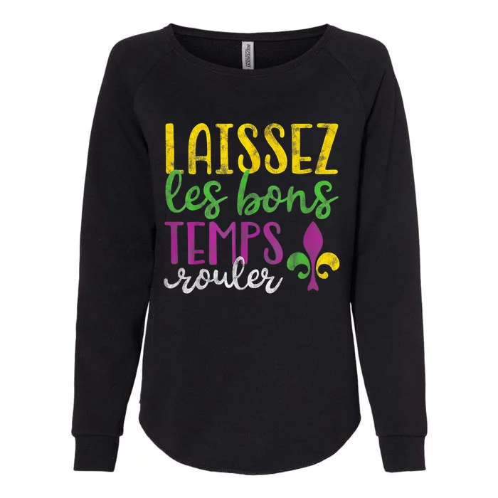 Laissez Les Bons Temps Rouler Mardi Gras New Orleans Womens California Wash Sweatshirt