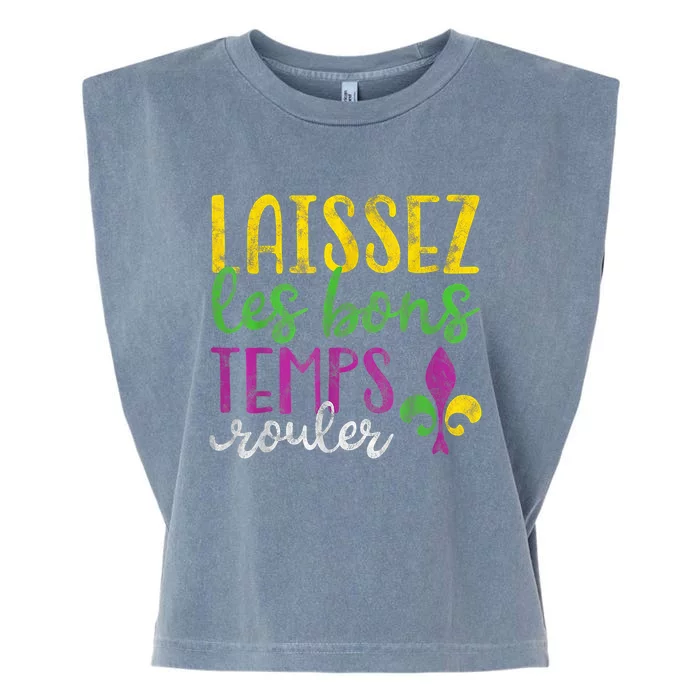 Laissez Les Bons Temps Rouler Mardi Gras New Orleans Garment-Dyed Women's Muscle Tee