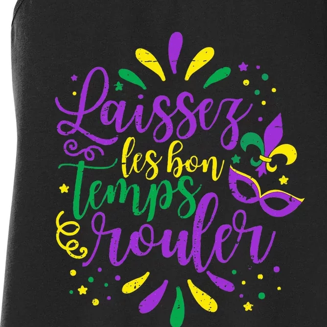 Laissez Les Bons Temps Rouler Mardi Gras New Orleans Women's Racerback Tank