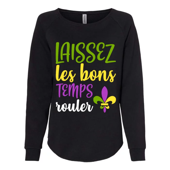 Laissez Les Bon Temps Rouler Mardi Gras Carnival Costume Womens California Wash Sweatshirt