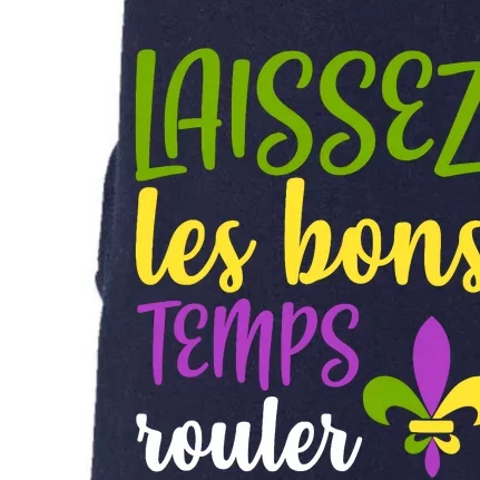 Laissez Les Bon Temps Rouler Mardi Gras Carnival Costume Doggie 3-End Fleece Hoodie