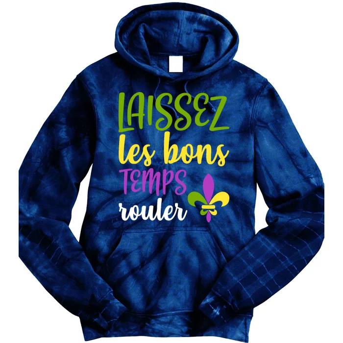 Laissez Les Bon Temps Rouler Mardi Gras Carnival Costume Tie Dye Hoodie