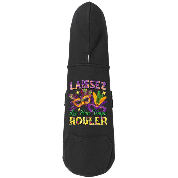 Laissez Les Bon Temps Rouler Mardi Gras 2024 Fleur De Lis1 Doggie 3-End Fleece Hoodie