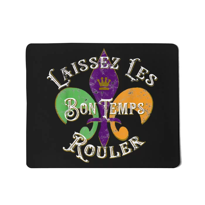 laissez les bon temps rouler mardi gras 2022 fleur de lis Mousepad