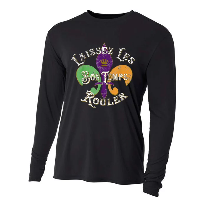 laissez les bon temps rouler mardi gras 2022 fleur de lis Cooling Performance Long Sleeve Crew