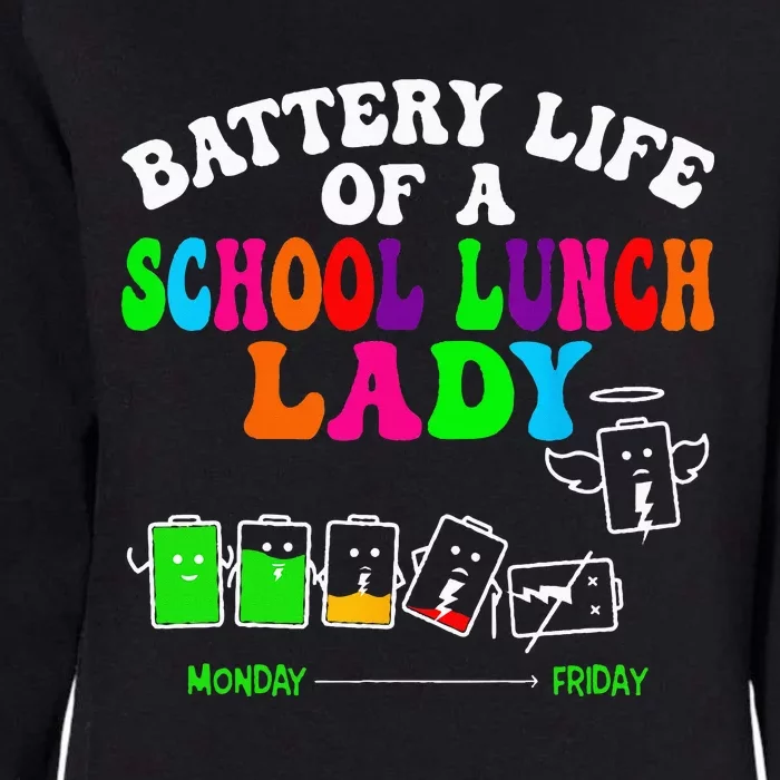 Lunch Lady Battery Cafeteria Food Preparation Assistant Womens California Wash Sweatshirt