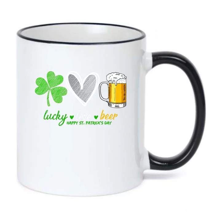 Lucky Love Beer Shamrock Happy St Patrick's Day Meaningful Gift Black Color Changing Mug