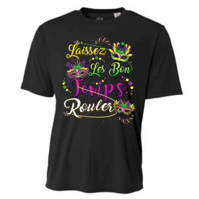 Laissez Les Bons Temps Rouler Mardi Gras 2024 New Orleans Cooling Performance Crew T-Shirt