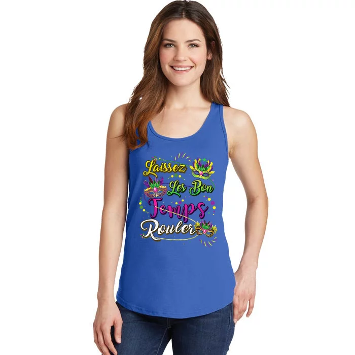 Laissez Les Bons Temps Rouler Mardi Gras 2024 New Orleans Ladies Essential Tank