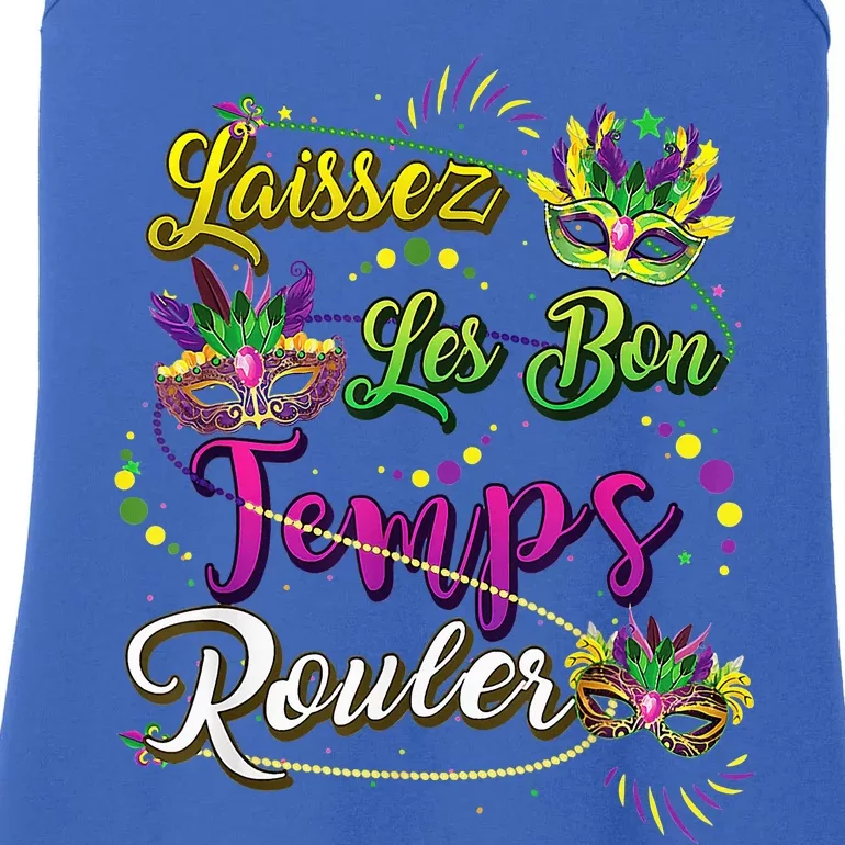 Laissez Les Bons Temps Rouler Mardi Gras 2024 New Orleans Ladies Essential Tank