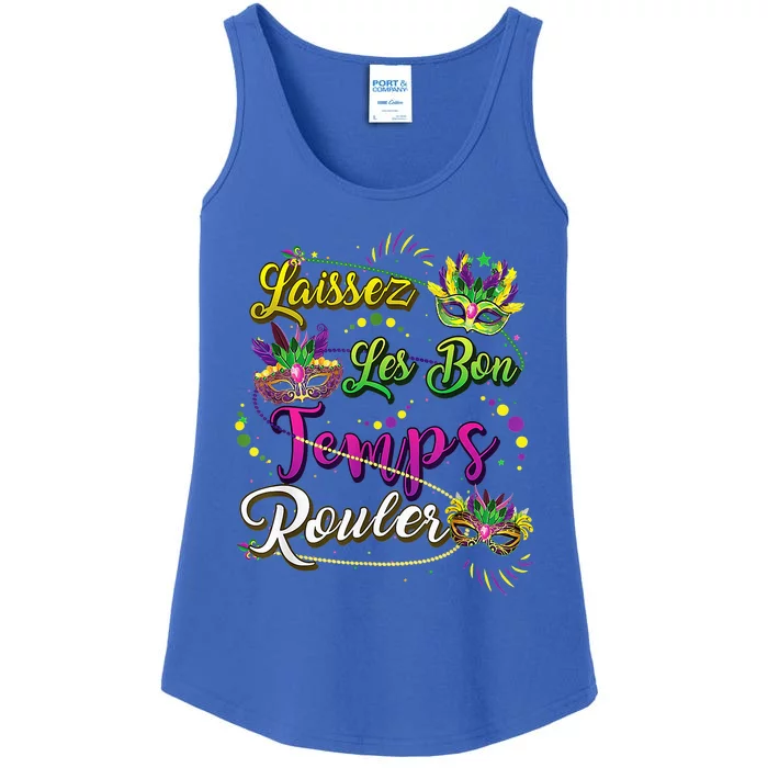 Laissez Les Bons Temps Rouler Mardi Gras 2024 New Orleans Ladies Essential Tank