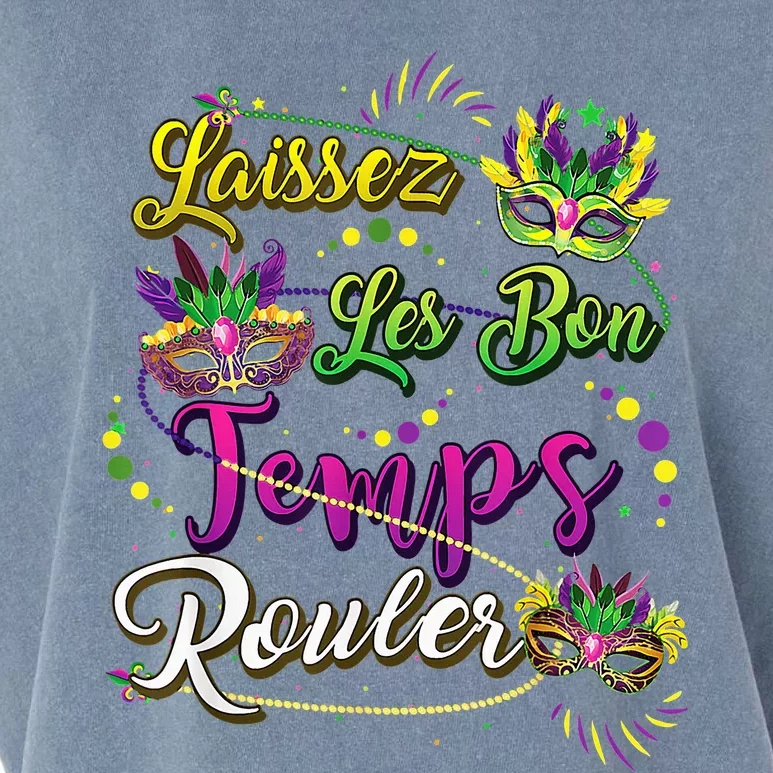 Laissez Les Bons Temps Rouler Mardi Gras 2024 New Orleans Garment-Dyed Women's Muscle Tee