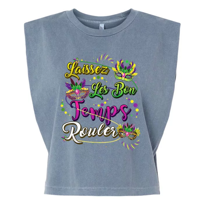 Laissez Les Bons Temps Rouler Mardi Gras 2024 New Orleans Garment-Dyed Women's Muscle Tee