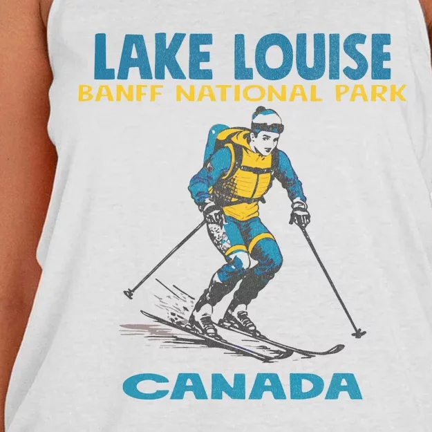 Lake Louise Banff National Park Alberta Canada. Women's Knotted Racerback Tank