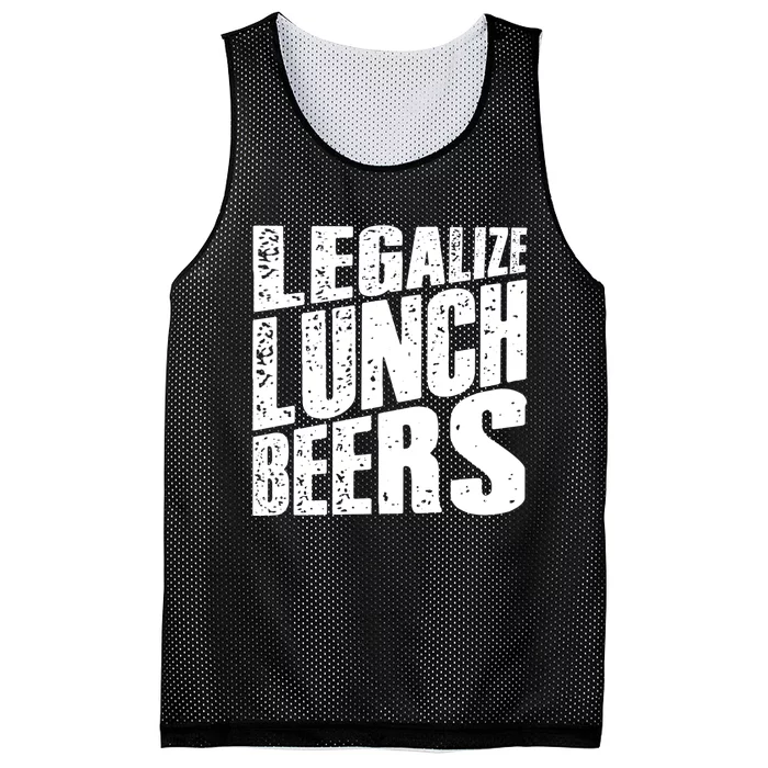 Legalize Lunch Beers Funny Quote Mesh Reversible Basketball Jersey Tank