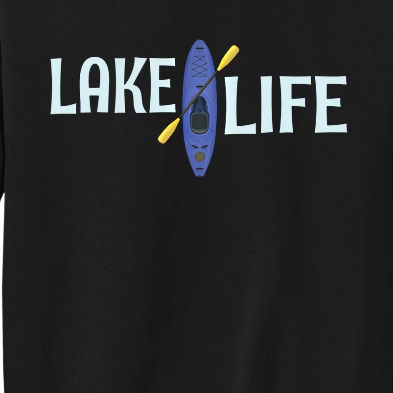 Lake Life Blue Kayak Gift Sweatshirt