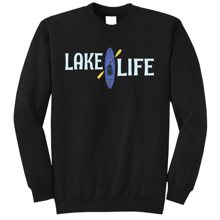 Lake Life Blue Kayak Gift Sweatshirt