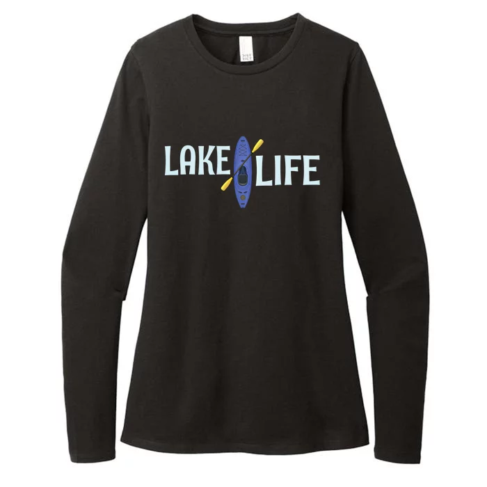 Lake Life Blue Kayak Gift Womens CVC Long Sleeve Shirt