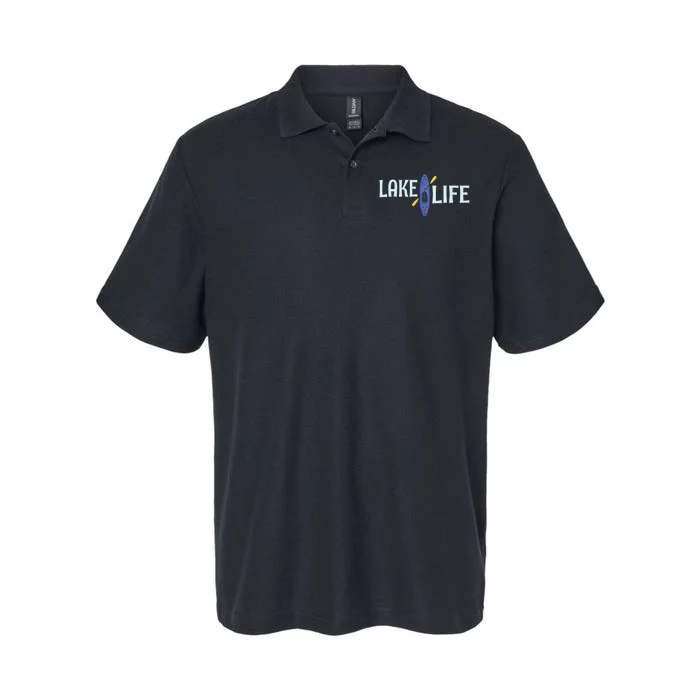 Lake Life Blue Kayak Gift Softstyle Adult Sport Polo