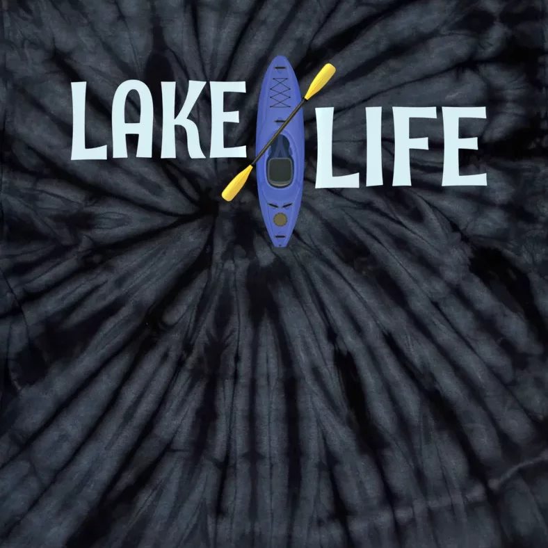 Lake Life Blue Kayak Gift Tie-Dye T-Shirt