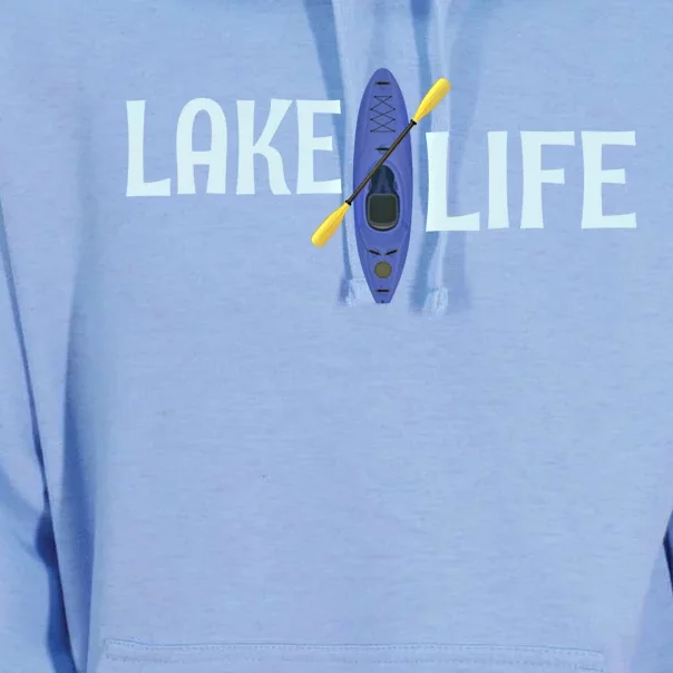 Lake Life Blue Kayak Gift Unisex Surf Hoodie